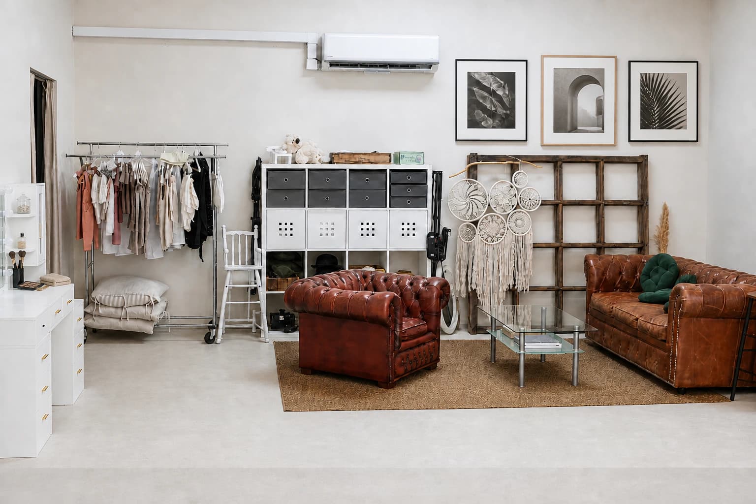 Area di accoglienza e preparazione dello studio fotografico di Torino