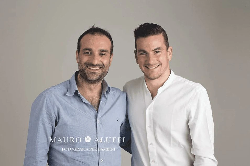 Mauro Aluffi e Simone Padoin sorridono davanti alla fotocamera