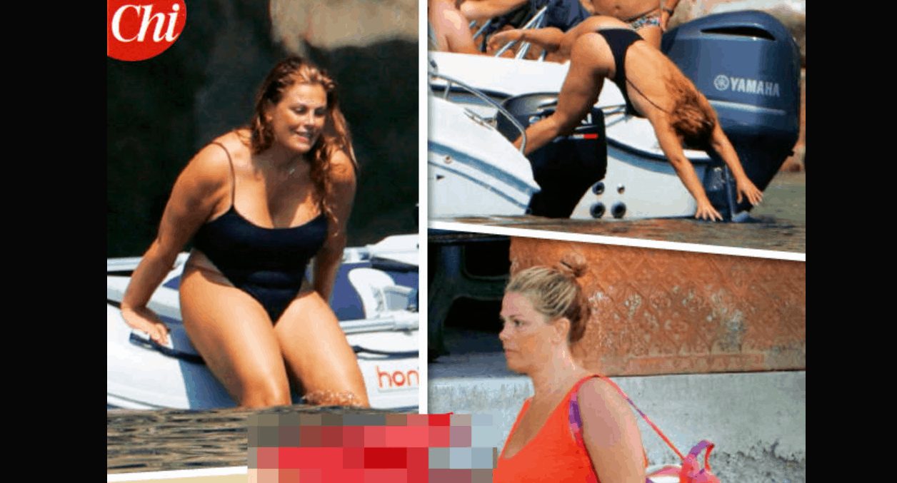 perché fare foto al pancione Confronto pubblicato da Chi tra due fotografie di Vanessa Incontrada